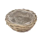 Zestawy upominkowe - KOSZ WIKLINOWY MISA SZARA S - miniaturka - grafika 1
