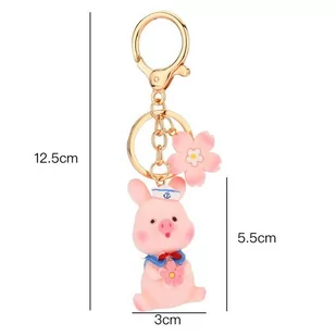 Brelok do kluczy świnka piratka przywieszki BRL161 - Breloki - miniaturka - grafika 3