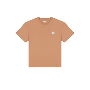 Wrangler Męski t-shirt graficzny, Burro Brown, XL, Burro Brown, XL - Koszulki męskie - miniaturka - grafika 1