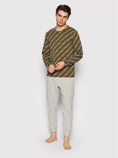 Piżamy męskie - Calvin Klein Underwear Piżama 000NM2178E Zielony - grafika 1