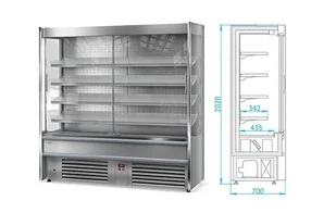 Regał chłodniczy RCh-SR 133/70 RAPA - Szafy i witryny chłodnicze - miniaturka - grafika 3