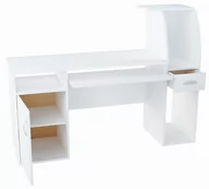 Biurka - Biurko szafka b3 białe 150cm regał komoda półka - miniaturka - grafika 1