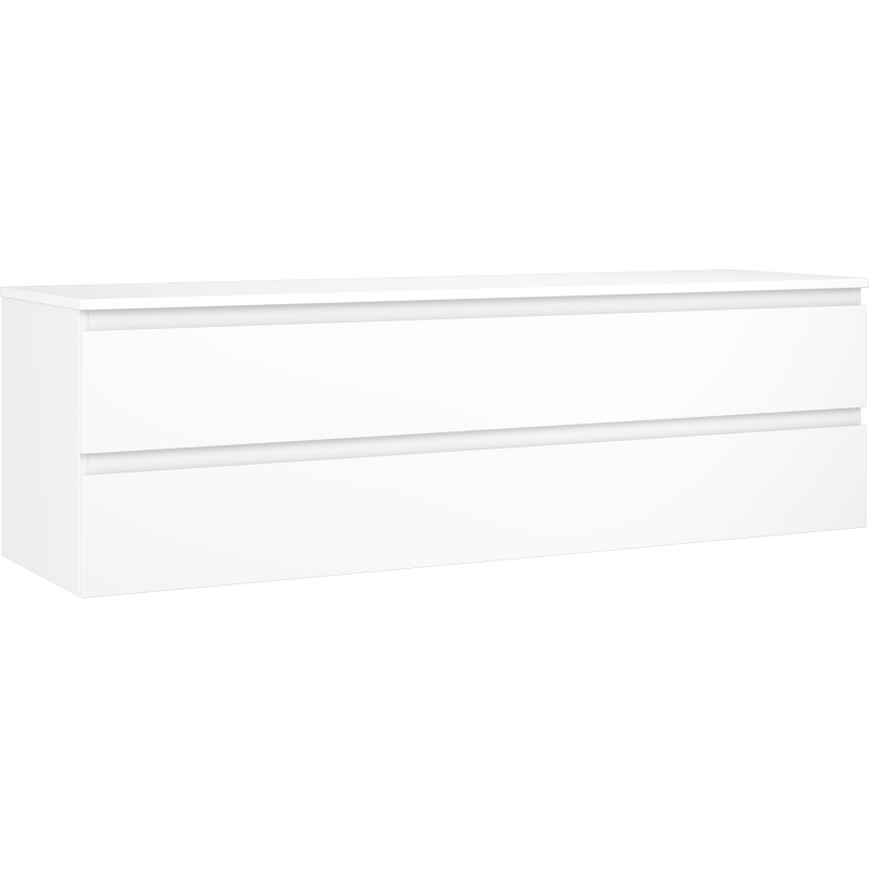 Mexen Orio szafka łazienkowa podumywalkowa 160 cm z blatem, 2 szuflady, biała mat - 91A10-16047-2-BFFC01