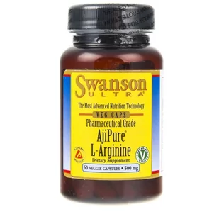 SWANSON Suplement diety AjiPure L-Arginina 500 mg, 60 kapsułek - Suplementy naturalne - miniaturka - grafika 1