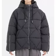 Kurtki damskie - Replay Damska kurtka zimowa oversize, 098 BLACK, L - miniaturka - grafika 1