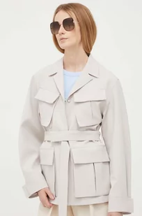 Calvin Klein kurtka damska kolor szary przejściowa - Kurtki damskie - miniaturka - grafika 1
