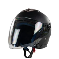 Kaski motocyklowe - Kask na skuter motocyklowy otwarty BB586 z blendą XL czarny mat - miniaturka - grafika 1
