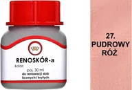 Środki do obuwia i ubrań - G10-01 PUDROWY RÓŻ 27 RENOSKÓR FARBA DO BUTÓW WILBRA DO SKÓRY LICOWE LAKIER - miniaturka - grafika 1