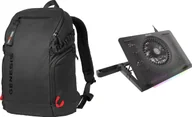 Torby na laptopy - Plecak Genesis Plecak Genesis Pallad 420 Czarny 15.6" NBG-2217 + Podstawka Oxid 450 RGB NHG-1678 - miniaturka - grafika 1