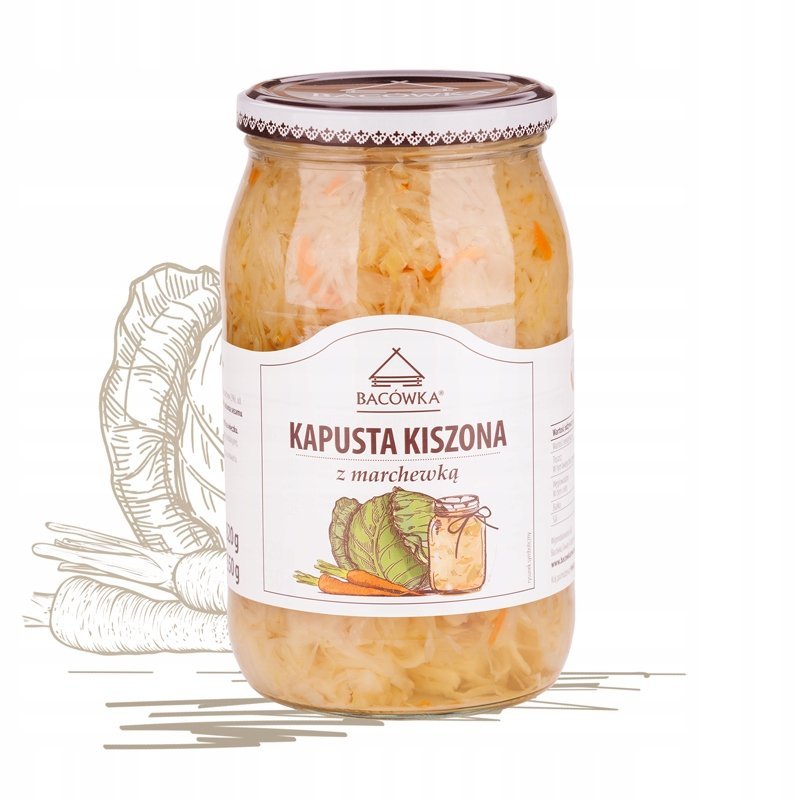 Kapusta kiszona z marchewką 820g Bacówka