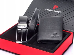 Męski Zestaw Gracio portfel +Pasek PIERRE Cardin - Paski - miniaturka - grafika 1