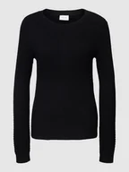 Swetry damskie - Sweter z dzianiny z fakturowanym wzorem model ‘Vidalo O-Neck’ - miniaturka - grafika 1