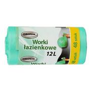 Worki na śmieci - Grosik Worki na odpady 12l łazienkowe (48 sztuk) - miniaturka - grafika 1