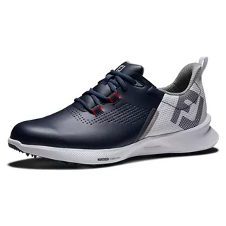 Buty sportowe męskie - Footjoy Męskie buty do golfa z paliwem, granatowy, biały, czerwony, 9.5 UK Wide - grafika 1