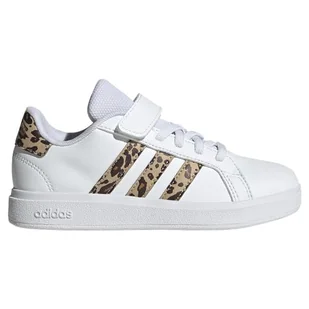 adidas Grand Court 2.0 Buty dziecięce Unisex Dziecko Niskie Nie Buty Do Piłki Nożnej, Ftwr White Magic Beżowy Matowy Złoty, 33.5 EU - Buty dla dziewczynek - miniaturka - grafika 1
