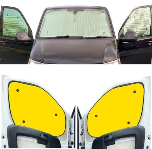 Maty Termiczne Kompatybilne z Mercedes Sprinter (2006-2019) (Lwb + Drzwi Do Stodoły + Tylne Ćwiartki) Z Kolorem Podkładu Żółty, Odwracalny