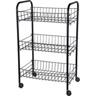 Wózki kuchenne - Storagesolutions Wózek kuchenny 3 poziomy wąski metalowy C80621670 - miniaturka - grafika 1