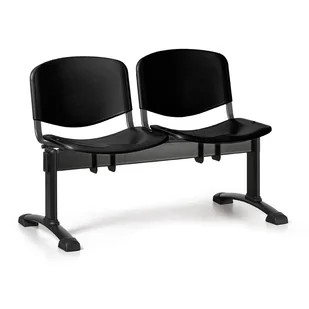 Euroseat Plastikowa ławka ISO, 2-siedziska, czarne nogi 300202 - Inne meble biurowe - miniaturka - grafika 1