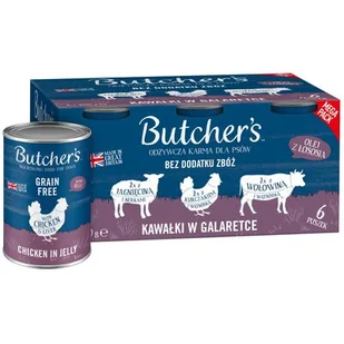 Butchers Original Recipe in Jelly mix smaków z wątróbką lub nerkami kawałki w galaretce karma dla psa 6 x 400g' - Mokra karma dla psów - miniaturka - grafika 8