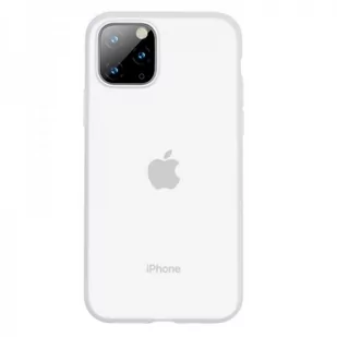 Baseus Jelly Liquid Silica Gel | Delikatne etui slim case pokrowiec do iPhone 11 Pro Max 6.5'' 2019 | transparenty biały WIAPIPH65S-GD02 - Etui i futerały do telefonów - miniaturka - grafika 1