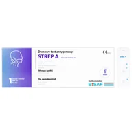 Testy ciążowe i diagnostyczne - Bisaf Strep A, domowy test antygenowy na anginę bakteryjną i szkarlatynę, 1 sztuka - miniaturka - grafika 1