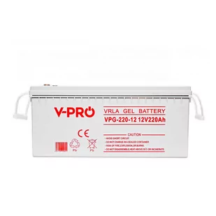 Akumulator Gel VPRO Premium 12V 220Ah - Pozostałe akcesoria sieciowe - miniaturka - grafika 1