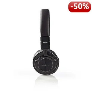 Nedis Wired Headphones | On-ear | Foldable | 1.2 m  Black - Słuchawki - miniaturka - grafika 3