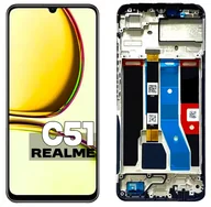 Części serwisowe do telefonów - Oryginalny wyświetlacz LCD Ekran dotykowy do Realme C51 RMX3830 z ramką - miniaturka - grafika 1