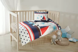 Eurofirany Pościel bawełniana 100x135 Kids 10 Statek piracka kolorowa poszewka 40x50 do łóżeczka - Pościel dla dzieci - miniaturka - grafika 1