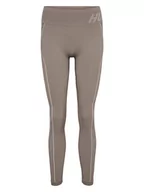 Spodnie sportowe damskie - Hummel Legginsy funkcyjne "Chrisel" w kolorze brązowym - miniaturka - grafika 1