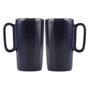 Vialli Design Kubki ceramiczne z uszkiem Fuori granatowe 30107 2 x 330 ml - kubek - Kubki - miniaturka - grafika 1