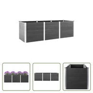 Donice - The Living Store Podwyższona donica ogrodowa - szara - 300 x 50 x 91 cm - WPC - Donica Ogrodowa - miniaturka - grafika 1