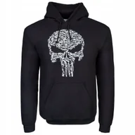 Bluzy męskie - Bluza Męska Z Kaptuem Kangurka Kombat Uk Punisher Wojskowa - Czarna Xxl - miniaturka - grafika 1