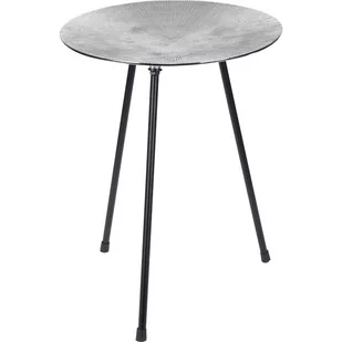Home Styling Collection Stolik kawowy okrągły na trójngonu kolor srebrny A06570210 - Ławy i stoliki kawowe - miniaturka - grafika 1