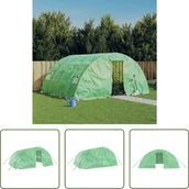 Szklarnie ogrodowe - Szklarnia Living Store z ramą stalową Zielona 20 m² 5x4x2,3 m - miniaturka - grafika 1