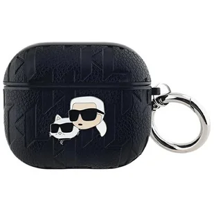 Karl Lagerfeld KLA3PGKCPK AirPods 3 cover czarny/black Monogram Karl & Choupette Head - Akcesoria do słuchawek - miniaturka - grafika 1