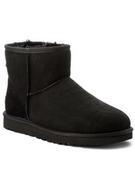 Buty zimowe męskie - UGG Buty M Classic Mini 1002072 Czarny - miniaturka - grafika 1