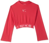 Bluzy damskie - Nike FD2966-648 G NSW AIR LS TOP Mixed MTRL Bluza Girl's LT Fusion RED/MED Soft PINK, rozmiar XS - miniaturka - grafika 1