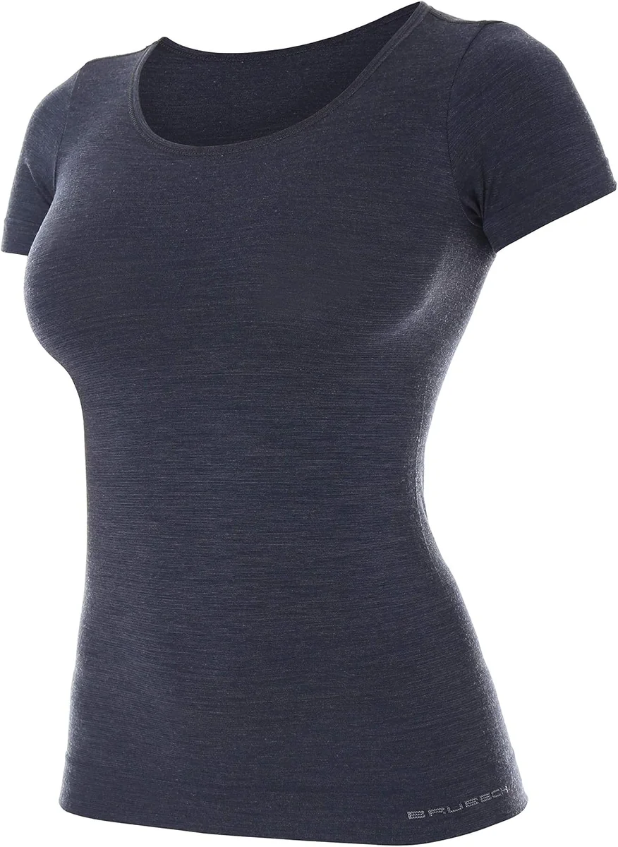 Damski t-shirt termoaktywny Brubeck z wełny merino M sport outdoor