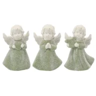Figurki dekoracyjne - figurka 13cm ANIOŁEK zielony 3szt - miniaturka - grafika 1