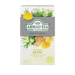 Ahmad Tea Detox Napar  Ziołowy 20 Torebek Aluminiowych - Herbata - miniaturka - grafika 1