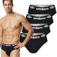 Majtki męskie - Umbro Slipy Majtki Męskie Bawełniane Czarne 4 sztuki Rozmiar XXL - miniaturka - grafika 1