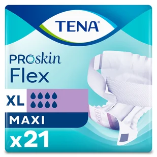 Tena Flex ProSkin, pieluchomajtki, rozmiar XL, 105-153 cm, Maxi, 21 sztuk - Pieluchy dla dorosłych - miniaturka - grafika 1