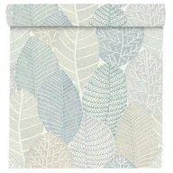 Tapety - Tapeta Liście Azur niebieska winylowa na flizelinie - miniaturka - grafika 1