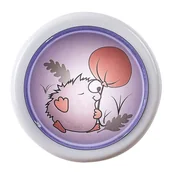 Lampy ścienne - Kinkiet ścienny Hedgy biało-czerwony-brązowy LED 0.3W 6000K 5lm wym: 10 x 10 x 4,2 cm tworzywo sztuczne IP20 Rabalux - miniaturka - grafika 1