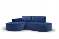 Narożniki - Sofa w kształcie L Modena narożnik tkanina Velo/Mavel ciemnoniebieski lewy - miniaturka - grafika 1