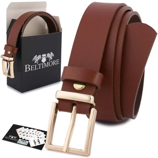 Skórzany pasek damski do spodni sukienki brązowa skóra nat 2,5 cm Beltimore O10 brązowy, beżowy r.110-125 cm - Paski Skórzany pasek damski do spodni sukienki brązowa skóra nat 2,5 cm Beltimore O10 brązowy, beżowy r.110-125 cm - Paski - miniaturka - grafika 1