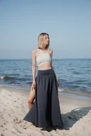 Sukienki i spódnice sportowe - Spódnica do jogi z rozporkami po bokach FLOWCUT - graphite grey s - miniaturka - grafika 1