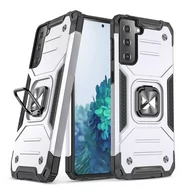 Etui i futerały do telefonów - Wozinsky Ring Armor pancerne hybrydowe etui pokrowiec + magnetyczny uchwyt Samsung Galaxy S22+ (S22 Plus) srebrny - miniaturka - grafika 1