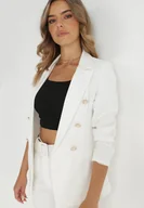 Marynarki i żakiety damskie - Biała Marynarka Naeronia - miniaturka - grafika 1